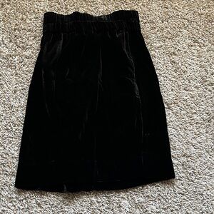 J Crew Black Velvet Skirt